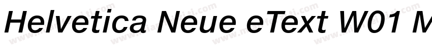 Helvetica Neue eText W01 Md Regular字体转换